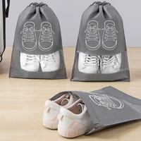 Sac de rangement pliable en non-tissé, imperméable et anti-poussière, avec cordon de serrage, de haute qualité, personnalisé, pour chaussures et armoire, vente en gros