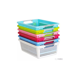 Cesta de almacenamiento rectangular de plástico, extra grande, gruesa, para documentos de oficina, caja de almacenamiento de medicamentos, estante - Product Image 1