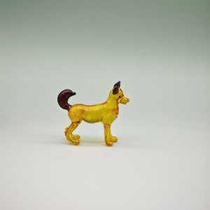 Figura de Perro de Vidrio Soplado a Mano, Escultura de Animal en Color Ámbar Amarillo, Decoración Artesanal - Product Image 4