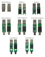 Chip USB 2.0 3.0 PCBA de Fábrica Directa, Memoria USB de 8GB 16GB 32GB 64GB, Pendrive OTG 2 en 1, Chip USB Desnudo para Tipo-C