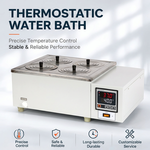 Laboratuvarlar İçin Sabit Sıcaklıklı Dijital Göstergeli Su Banyosu, 1, 2, 4, 6 ve 8 Delikli Elektrikli Isıtıcılar - Product Image 1