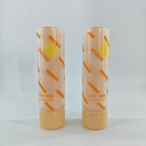 Envase cosmético de lujo ecológico de doble pared para crema, tubo para mezcla de cremas, tubo con impresión offset naranja para loción, ¡en oferta! - Product Image 4