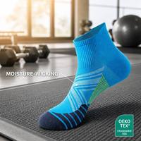 Chaussettes de course à pied anti-humidité pour hommes et femmes, avec compression et soutien de la voûte plantaire, respirantes, pour l'entraînement sportif