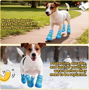 Bottes antidérapantes respirantes et écologiques pour chiens – Protections de <span class=keywords><strong>pattes</strong></span> pour pavés chauds, <span class=keywords><strong>neige</strong></span> hivernale et randonnée – Design moderne pour petits et moyens chiens - Product Image 5