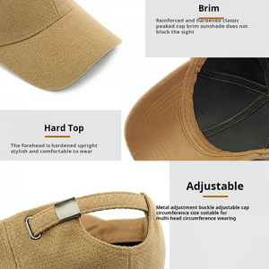 Phụ nữ thanh lịch chanelstyle len Mũ bóng chày với cứng đầu thiết kế đơn giản mùa thu Mũ mùa đông làm cho khuôn mặt trông nhỏ hơn - Product Image 3