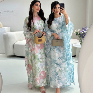 Vestido Elegante Bordado OEM <span class=keywords><strong>para</strong></span> <span class=keywords><strong>Bodas</strong></span> en el Medio Oriente, <span class=keywords><strong>Vestidos</strong></span> Kaftan <span class=keywords><strong>Marroquíes</strong></span> Transpirables de Poliéster Modestos <span class=keywords><strong>para</strong></span> Eid, <span class=keywords><strong>para</strong></span> Mujer - Product Image 1