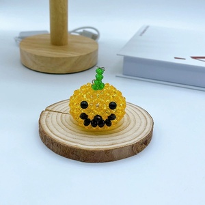 Wholesale Plastic Beads Eggplant Pendant Vegetable <b>Keyrings</b> Promotion Gift Acrylic Beads Handmade Pumpkin Charm Chili Keychains - Product Image 5