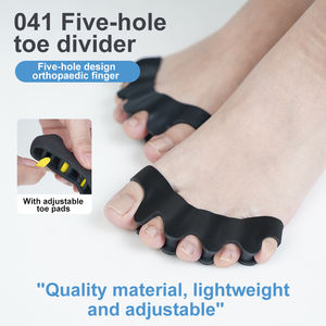 Échantillons gratuits SEBS Séparateur d'orteils réglable à 5 pour soulager les oignons <span class=keywords><strong>Hallux</strong></span> <span class=keywords><strong>Valgus</strong></span> <span class=keywords><strong>Correcteur</strong></span> d'orteils Tampon d'espacement <span class=keywords><strong>Correcteur</strong></span> d'orteils - Product Image 2