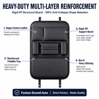 Sac de rangement pour dossier de siège de voiture, multi-poches, support pour tablette, écran tactile, plateau pliable, cuir PU, pour SUV, camionnette, fourgonnette, imperméable