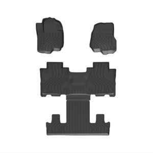 Tapis de sol de voiture toutes saisons en TPE pour <span class=keywords><strong>Ford</strong></span> Expedition <span class=keywords><strong>MAX</strong></span> 4WD LHD 8 places 2023, ensemble complet, 100 % imperméables, faciles à nettoyer - Product Image 1