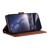 Étui en cuir PU effet peau en stock avec fente pour iPhone tous modèles, étui de téléphone portefeuille de luxe pour Samsung S26 pour modèle Android