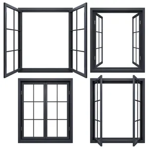 东方热卖铝窗推拉窗锁热式窗户铝制现代铝窗和门存取器