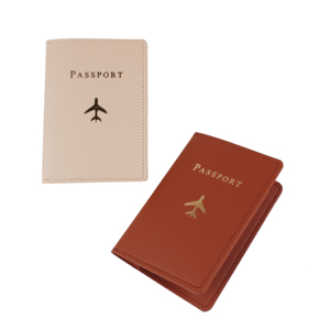 Porta Pasaportes y Tarjetas de Vacunación de Cuero PU con Logotipo Estampado en Oro, Estilo Moderno para Mujer/Hombre - Product Image 6