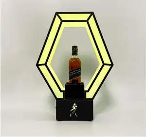 מותאם אישית לוגו אקריליק LED תצוגת סטנד בקבוק Glorifier LED בקבוק מגיש עבור לילה מועדון בר טרקלין 2 - 99 חתיכות