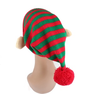 Nouveau Style Noël Oreille <span class=keywords><strong>Pompon</strong></span> Tricoté Chapeau Fil Chapeau Hiver Noël <span class=keywords><strong>Pompon</strong></span> Chapeau pour Hommes Femmes - Product Image 3