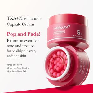 Crema <span class=keywords><strong>en</strong></span> Cápsulas Medicube TXA+Niacinamida, Humectante de Doble Efecto, Ideal para Usar Después del Tratamiento de Manchas, 99% Ácido Puro, Cuidado Facial Coreano - Product Image 2