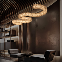Lustre de plafond en cristal de luxe moderne certifié CE, pour restaurant, chambre, salon, salle à manger, hall d'hôtel, luminaire suspendu LED