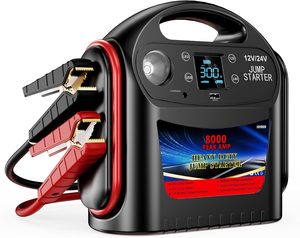 เครื่องช่วยสตาร์ทแบตเตอรี่รถยนต์ 12V/24V แบบพกพา 8000A พลังสูง สำหรับรถยนต์และรถบรรทุก - Product Image 6