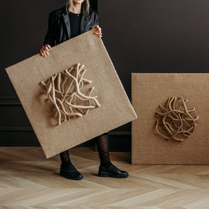 Handmade thiết kế hiện đại tường nghệ thuật cho trang trí nội thất tùy chỉnh Mini đóng khung bức tranh cho phòng ngủ nền dễ dàng treo - Product Image 1