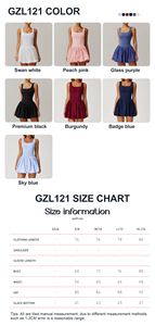 Tiktok Shop col carré sans manches à volants bulle Mini débardeur robe intégrée Shorts poches fluide plissé Tennis Mini robe jupes - Product Image 3