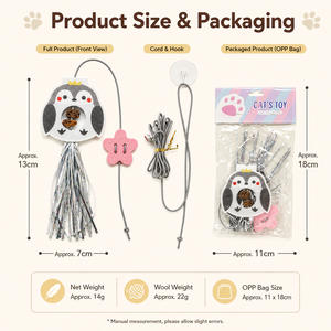 ของเล่นแมวแบบแขวนประตู ขนนกประดับ ของเล่นเคี้ยวสำหรับแมวในบ้าน - Product Image 5