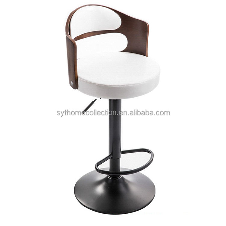 Cuir PU blanc-pieds noirs