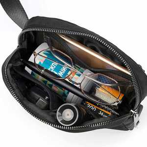 <b>Mini</b> <b>Black</b> Fanny Pack Crossbody Chest <b>Bag</b> Waterproof Waist Belt <b>Bag</b> with Adjustable Strap for Traveling Running Hiking Cycling - Product Image 5