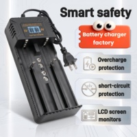 Chargeur de batterie haute capacité 3600 mA intelligent avec écran LCD et éclairage LED, compatible avec les appareils photo, double fente, super rapide, pour la maison, les voyages et l'extérieur
