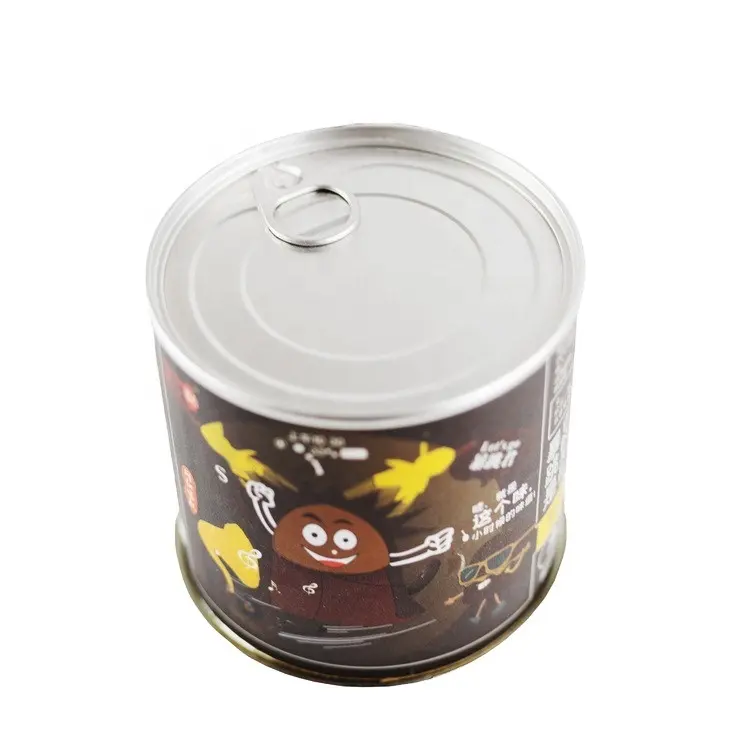 Mudah terbuka kertas Kraft bulat kotak tabung dengan Foil UV kemasan kacang kenari biji Melon Bigengguo Macadamias kacang mete