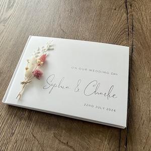 Libro de memoria personalizable con tapa de papel para cumpleaños, graduación, boda, funeral, cuaderno de invitados y libro de registro de bebé - Product Image 2