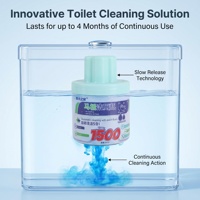 Botol Pembersih Toilet Auto Bowl Cleaner 1500 Kali Siram Pelepasan Lambat 5 in 1 Penghilang Kerak Pengharum Tidak Mudah Mengapung 260G