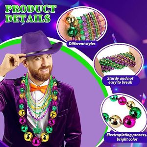 Collar de Cuentas de Plástico para Fiesta de Mardi Gras al por Mayor, 80 cm, Accesorio para Fiesta del Día de San Patricio, Recuerdo de Carnaval, Juguete - Product Image 6