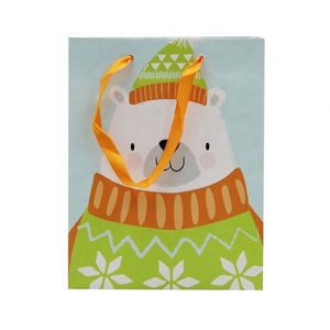 Sac en papier promotionnel personnalisé avec logo et poignée en ruban, très demandé - Product Image 3