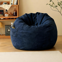 Pouf en tissu de velours côtelé le plus vendu, pouf d'intérieur doux pour le salon, décoration chaude d'hiver, meubles italiens non rembourrés, design asiatique