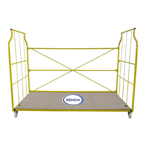 Chariot de stockage à roulettes <span class=keywords><strong>ZENDA</strong></span>, boîte de rangement à quatre roues, pliable sur 4 côtés, chariot logistique pour entrepôt - Product Image 2