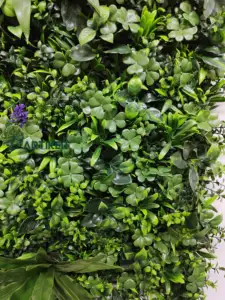 กำแพงพืชสีเขียวเทียมป้องกันรังสียูวีเทียมเทียมเทียมสไตล์ป่าออกแบบได้ตามต้องการ