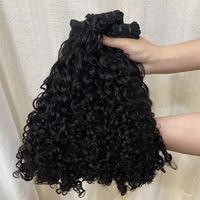 Paquetes de Cabello Humano Ruso 100% Natural Sin Procesar, Rizado Romano, 100g, Calidad SDD, Cutícula Alineada para Salón de Belleza