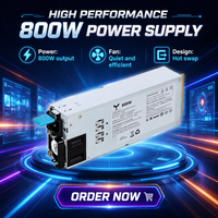 Alimentations de serveur modulaires complètes redondantes 800W certifiées ISO/CE/RoHS, à branchement à chaud, conception personnalisée