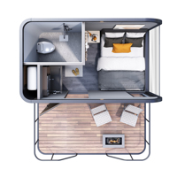 Pour l'emballage en vrac nouvelle conception de Structure en acier de chambres minuscules pour les maisons d'hôtes Studios hôtels logement en conteneur