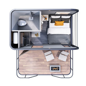 Pour l'emballage en vrac nouvelle conception de Structure en acier de chambres minuscules pour les maisons d'hôtes Studios hôtels logement en conteneur - Product Image 4