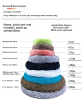 Lit pour chat en fausse fourrure de luxe, confortable et moelleux, avec coussin amovible pour grands chiens et chats, pour l'intérieur