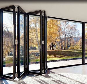 Porte pliante en verre à cadre ultra-fin panoramique sans limites pour les espaces de connexion intérieurs et extérieurs haut de gamme - Product Image 5