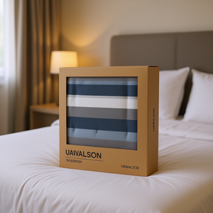 Juego de Edredón a Rayas Uaivalson de 8 Piezas, Ropa de Cama de Poliéster Tejido para el Hogar, Dormitorio, Estilo Clásico - Product Image 2