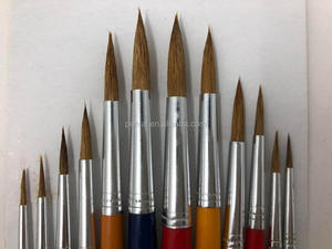 Ensemble de pinceaux de peinture d'artiste <span class=keywords><strong>aquarelle</strong></span> en poils de <span class=keywords><strong>mouton</strong></span> noir de haute qualité pour la peinture de détails fins - Product Image 4