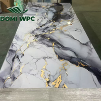 Panneau Mural en PVC Feuille de Marbre Dorée Très Brillante, Panneau Mural Décoratif en PVC Effet Marbre Doré