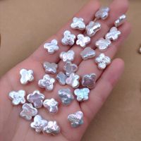 Mini Perles Papillon Baroque en Perles d'Eau Douce Naturelles, Matériaux Semi-finis Faits Main pour Nail Art, Perles Libres 13-14mm