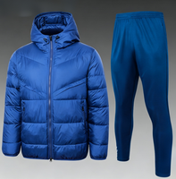 Veste de football d'hiver en duvet, survêtement pour hommes, tenue d'entraînement de football, logo personnalisé, vêtements de sport décontractés pour tous les jours, directement de l'usine