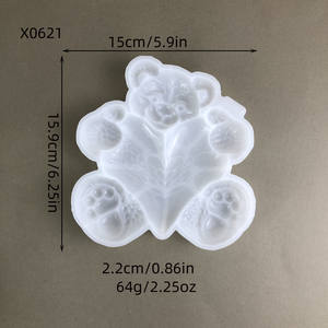 Molde de Silicona para Resina Hecho a Mano, Estilo DIY, Adornos Decorativos y Herramientas para Pasteles, Molde de Yeso para Resina - Product Image 3