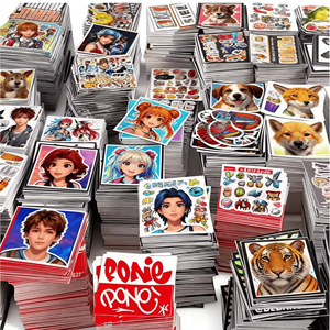 Pegatina de Vinilo Impermeable con Diseños Variados Impresos Personalizados, con Cinta de Transferencia para Decoración - Product Image 4