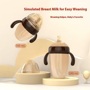 Biberon de sevrage en silicone souple avec tétine bec de canard, imitation allaitement maternel, sans PVC, débit variable, large ouverture, <span class=keywords><strong>anti</strong></span>-coliques - Product Image 2